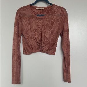 Elegant Rust Long Sleeve Top